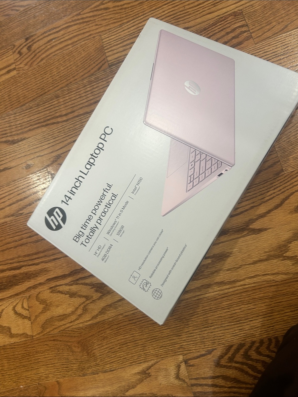 HP 14" Laptop in Light Pink Finish